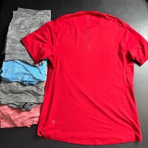 Lululemon Mens Red Swiftly Tech Short Sleeve Athletic‎ Training Shirt Medium